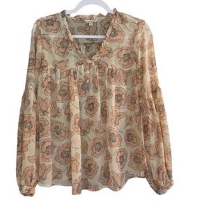 Lucky Brand Women’s Floral Print Blouse, Size Small